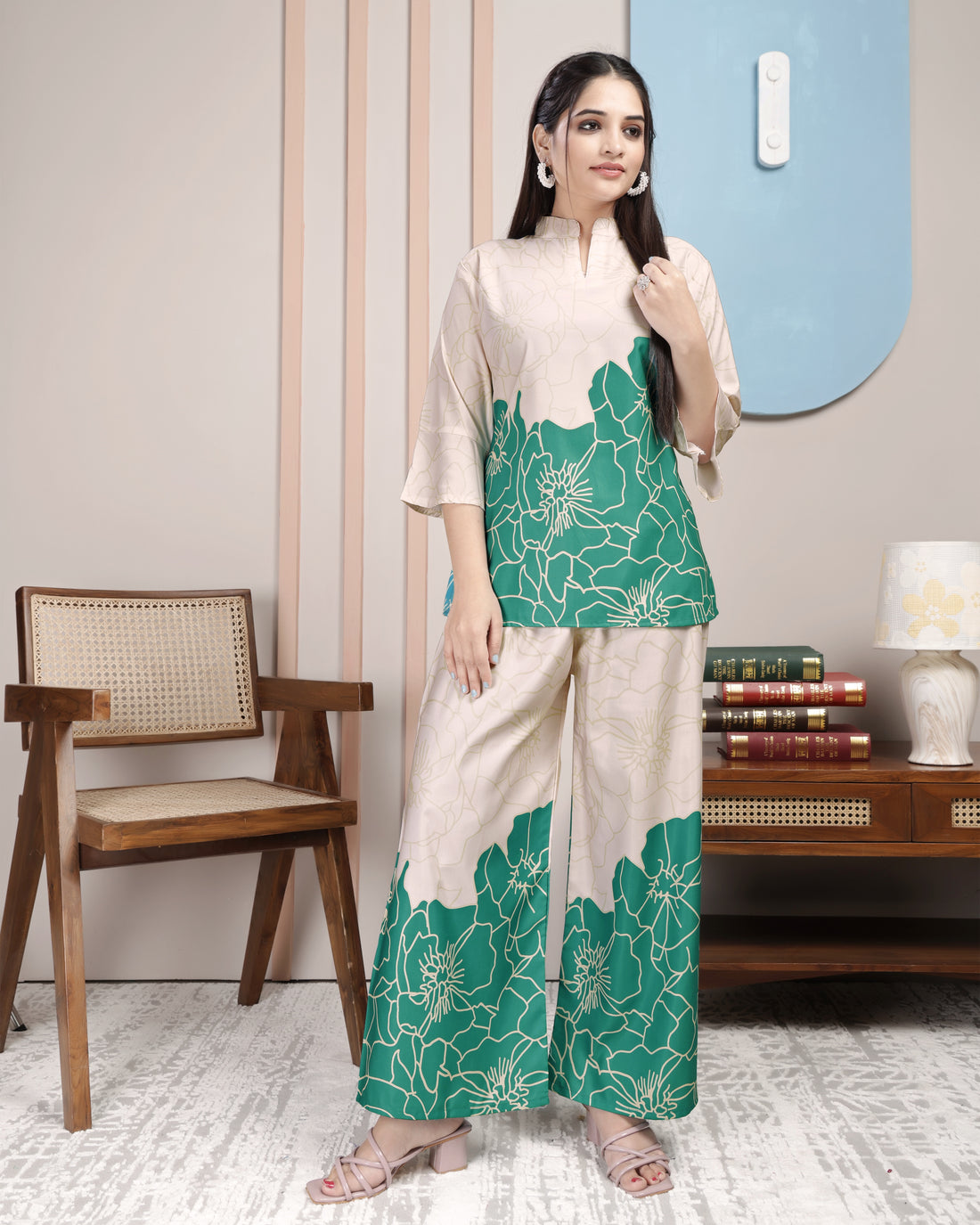 Blossom Horizon Co-ord Set Green For Women