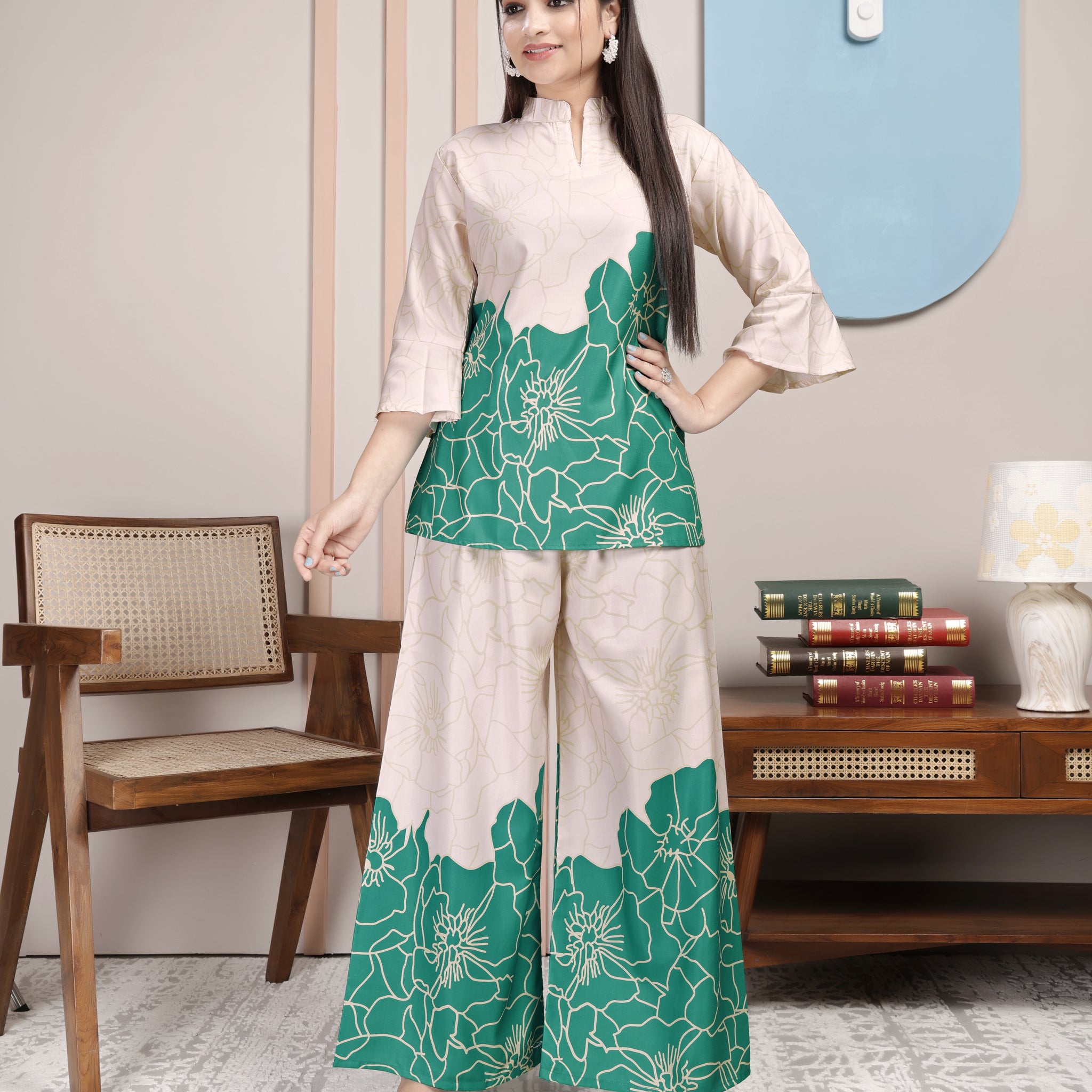 Blossom Horizon Co-ord Set Green For Women